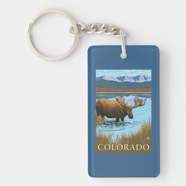 Porte-clefs Orignaux DrinkingColorado (Devant)