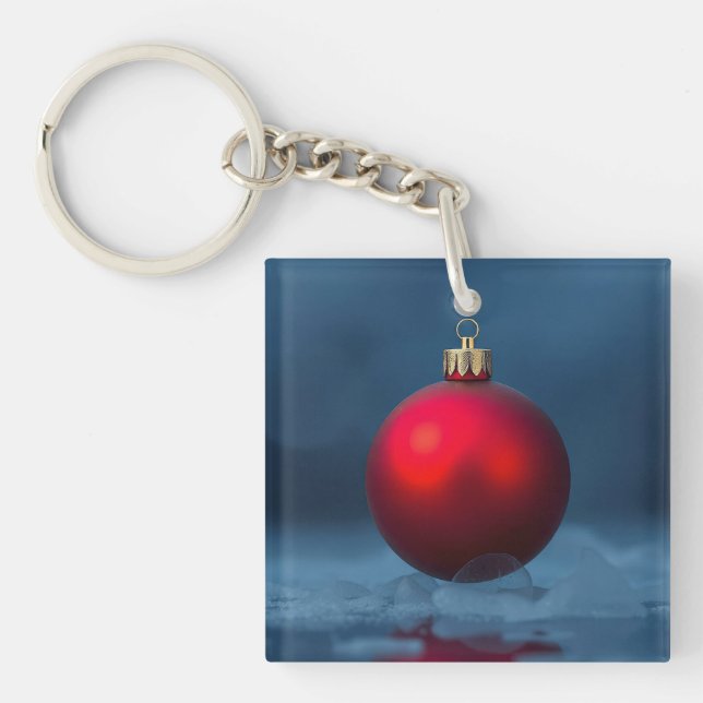 Porte-clefs Ornement de boule de Noël (Devant)