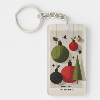 Porte-clefs Ornements de Noël Rétro Moderne du Milieu du Siècl