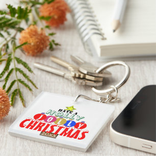 Porte-clefs Ornements de sapin de Noël avec monogramme