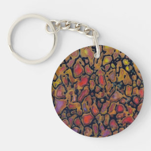 Porte-clefs Os de dinosaure à motifs