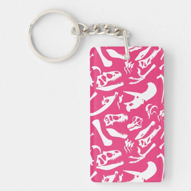 Porte-clefs Os Dinosaures (Rose) (Devant)
