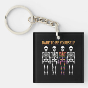 Porte-clefs Osez être vous-même Squelette Mignon Cadeau de fie