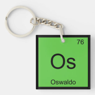 Porte-clefs Oswaldo Nom Chimie Élément Tableau Périodique