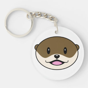Porte-clefs Otter souriant mignon