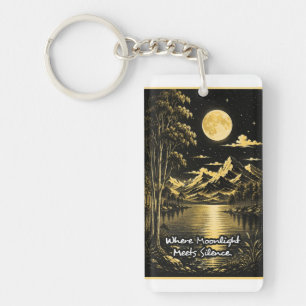 Porte-clefs Où le clair de lune rencontre le silence, paysage