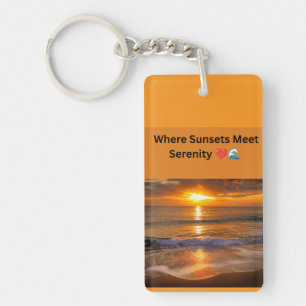 Porte-clefs Où les couchers de soleil rencontrent la sérénité