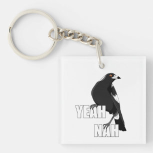 Porte-clefs Ouais Nah drôle Argot australien magpie bague clé