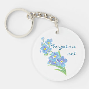Porte-clefs Oubliez-moi pas Custom Watercolor Garden Flower Ke