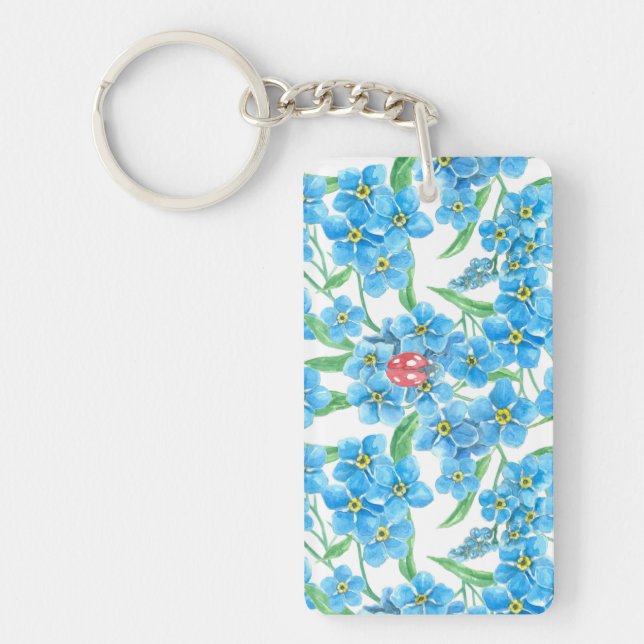 Porte-clefs Oubliez-moi un motif floral sans couture (Devant)