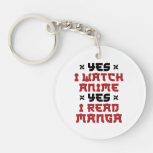 Porte-clefs Oui Je Regarde Anime Oui Je Lis Manga