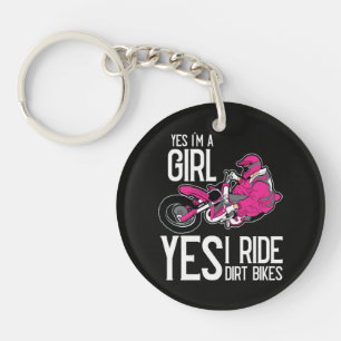 Porte-clefs Oui je suis une fille oui je conduis un vélo tout 