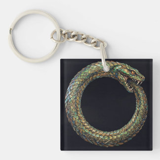 Porte-clefs Ouroboros — Affiche runique du symbole du serpent