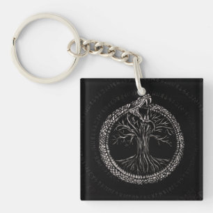 Porte-clefs Ouroboros avec l'arbre de la vie