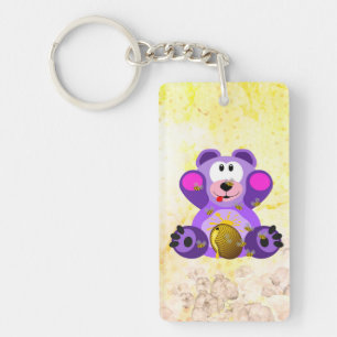 Porte-clefs Ours bleu