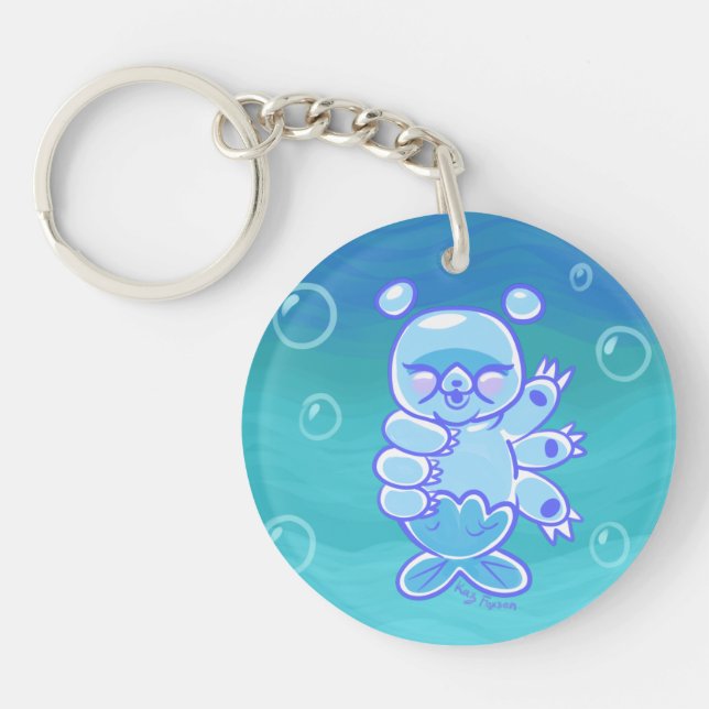 Porte-clefs Ours d'eau de Kawaii Tardigrade (Devant)