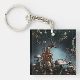 Porte-clefs Ours en gomme à l'horlogerie victorienne Corbeau m