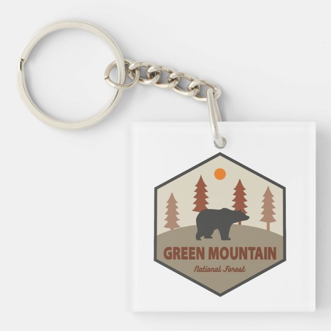 Porte-clefs Ours forestier national de Green Mountain (Devant)