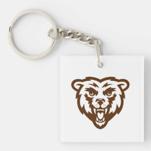 Porte-clefs Ours Grizzli Brown Rustique Bois Folk Animaux