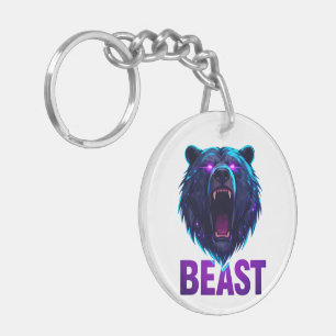 Porte-clefs Ours noir 'BEAST' - Esthétique audacieuse