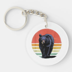 Porte-clefs Ours noir Vintage
