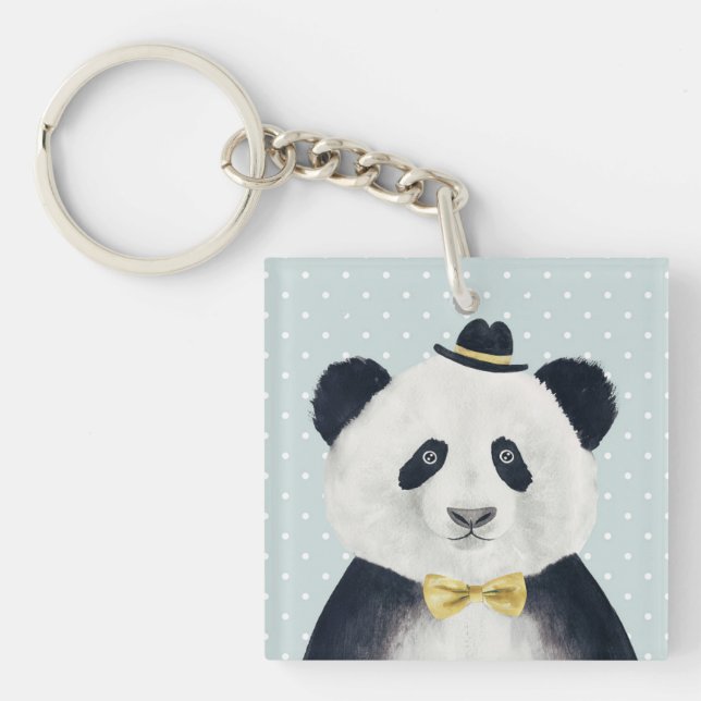 Porte-clefs Ours panda d'aquarelle (Devant)