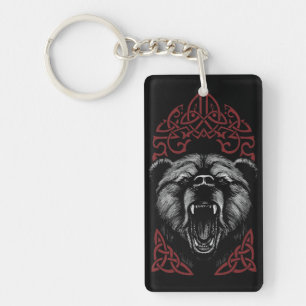 Porte-clefs Ours Viking Rugissant
