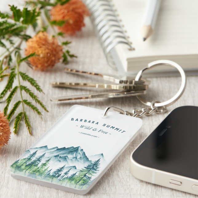 Porte-clefs Outdoor Adventure Travel Mountain Pine Forest (Devant droit)