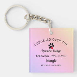 Porte-clefs Over The Rainbow Bridge Pet Photo