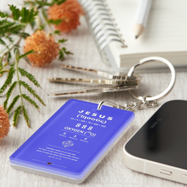 Porte-clefs Oxygène 888 Nom de Jésus (Devant droit)