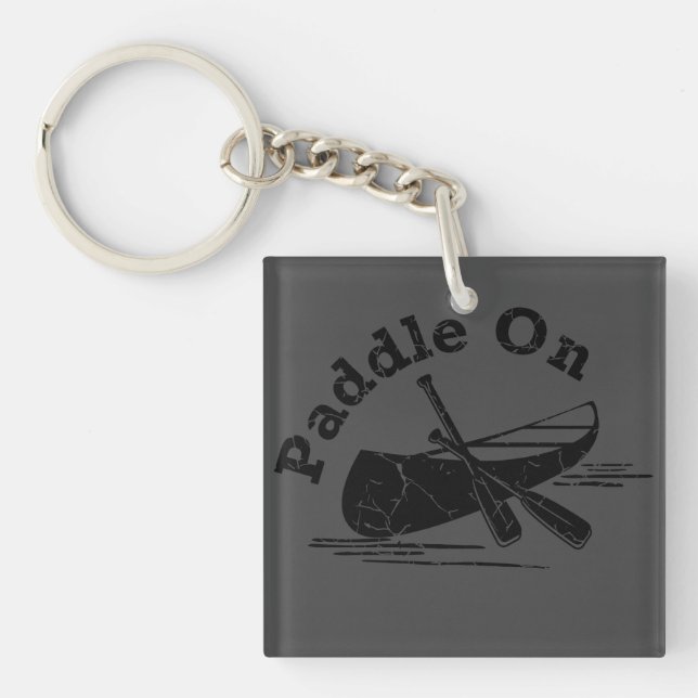 Porte-clefs Paddle On Design - Carré (double côté) (Devant)