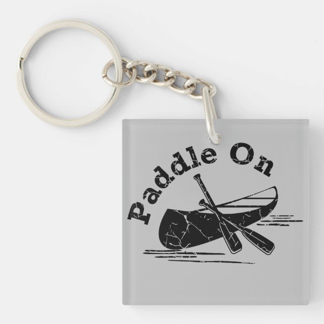 Porte-clefs Paddle On Design - Carré (double côté) (Devant)