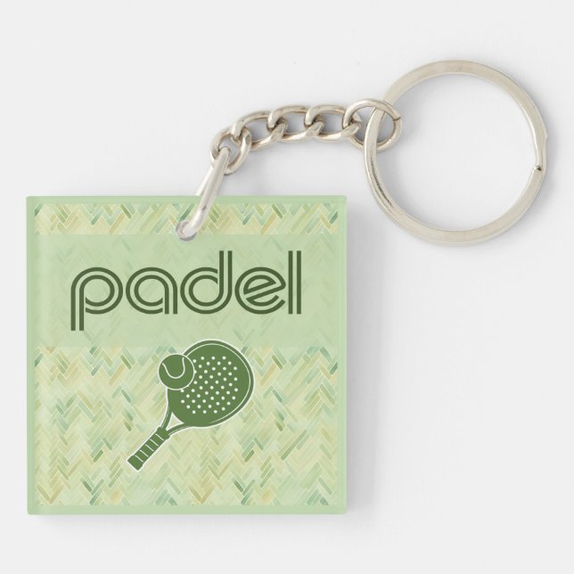 Porte-clefs Padel Key Chain – Spanish Tile Vibes Matcha Green (Dos)