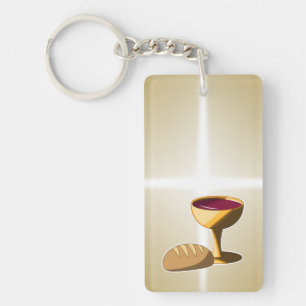 Porte-clefs Pain et vin La Dernière communion de Pâques