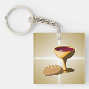 Porte-clefs Pain et vin La Dernière communion de Pâques