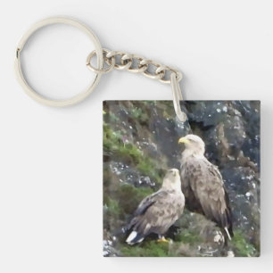 Porte-clefs Paire d'aigles royaux emblématiques des Highlands