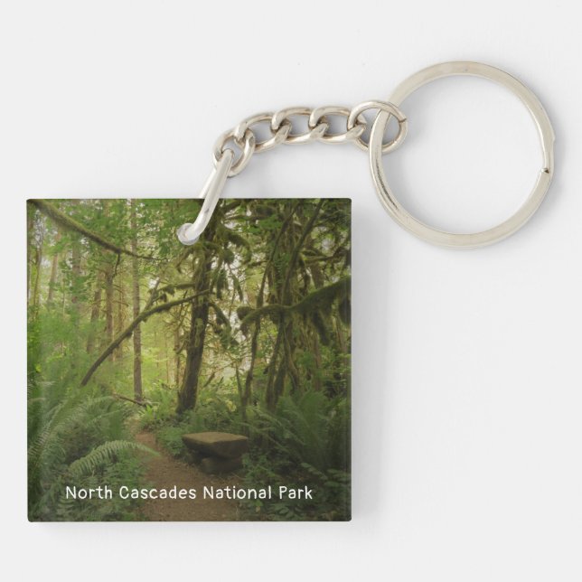 Porte-clefs Paisible Green Forest Trail à Washington (Dos)