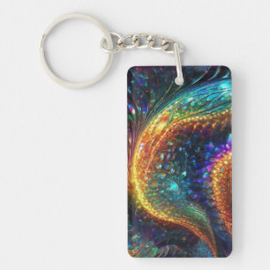 Porte-clefs Paisley Balayage Abstrait Intriqué