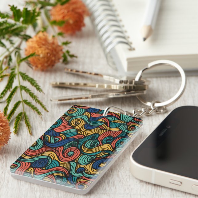 Porte-clefs Paisley haché (Devant droit)