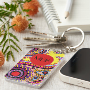 Porte-clefs Paisley Motif, Persian Paisley, Le Boteh, Monogram
