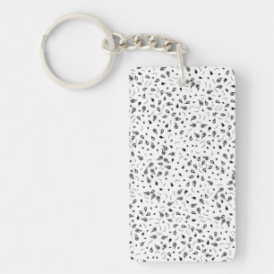 Porte-clefs Paisson noir et blanc