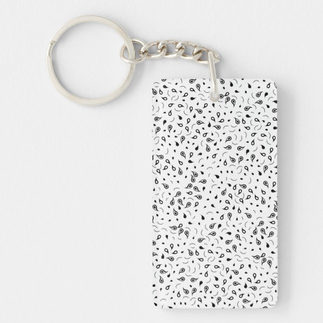 Porte-clefs Paisson noir et blanc (Devant)