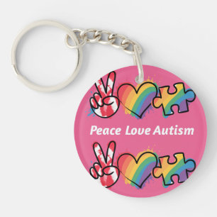 Porte-clefs Paix.Amour.Autisme