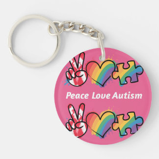 Porte-clefs Paix.Amour.Autisme