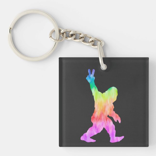 Porte-clefs Paix Amour Bigfoot (Devant)