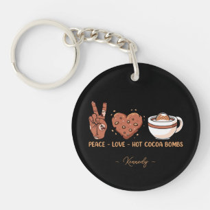 Porte-clefs Paix, Amour, Bombes De Coca Chaud - Vacances D'Hiv