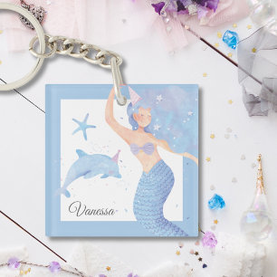 Porte-clefs Pale Sky Blue Mermaid Party Porte - clé d'aventure