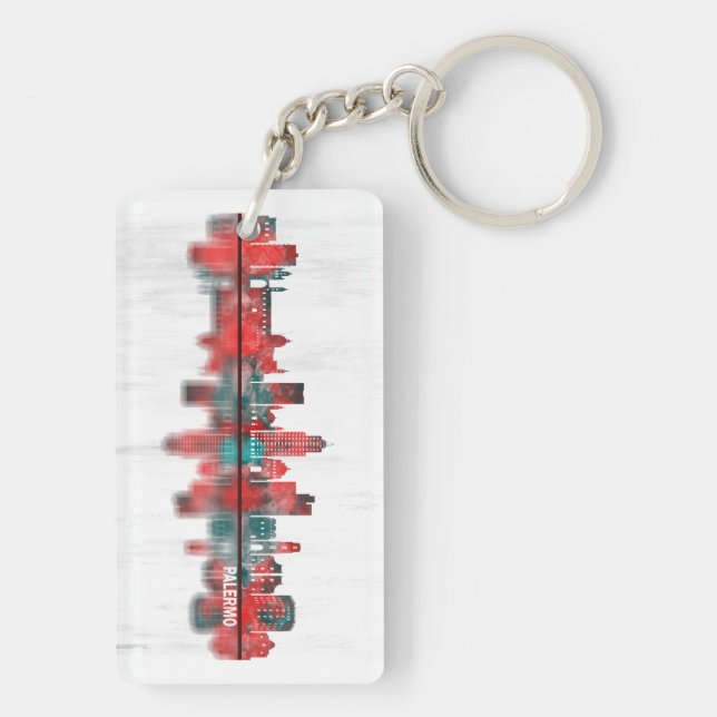 Porte-clefs Palerme Italie Skyline (Dos)