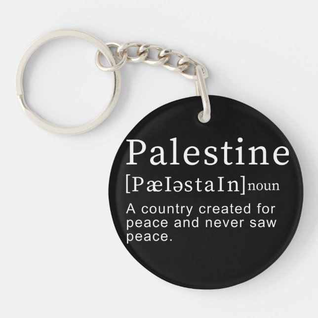 Porte-clefs Palestine Signification design Palestine Définitio (Devant)