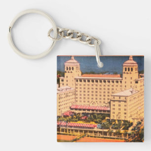 Porte-clefs Palm Beach, Floride - Vintage Skyline Photo